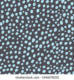Abstract modern leopard seamless pattern. Animals trendy background. Blue and grey decorative vector stock illustration for print, card, postcard, fabric, textile. Modern ornament of stylized skin.