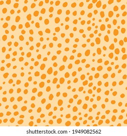 Abstract modern leopard seamless pattern. Animals trendy background. Orange decorative vector stock illustration for print, card, postcard, fabric, textile. Modern ornament of stylized skin.