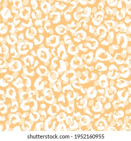 Abstract modern leopard seamless pattern. Animals trendy background. Orange decorative vector stock illustration for print, card, postcard, fabric, textile. Modern ornament of stylized skin.