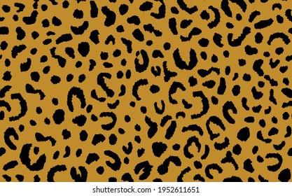 Abstract modern leopard seamless pattern. Animals trendy background. Beige and black decorative vector stock illustration for print, card, postcard, fabric, textile. Modern ornament of stylized skin.
