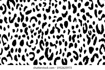 Abstract modern leopard seamless pattern. Animals trendy background. Black and white decorative vector stock illustration for print, card, postcard, fabric, textile. Modern ornament of stylized skin.