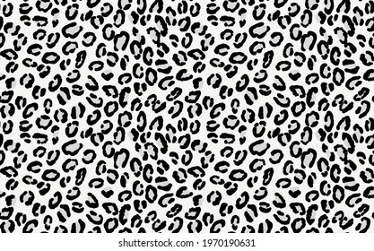 Abstract modern leopard seamless pattern. Animals trendy background. Grey and black decorative vector stock illustration for print, card, postcard, fabric, textile. Modern ornament of stylized skin.