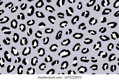 Abstract modern leopard seamless pattern. Animals trendy background. Grey and black decorative vector stock illustration for print, card, postcard, fabric, textile. Modern ornament of stylized skin.