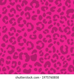 Abstract modern leopard seamless pattern. Animals trendy background. Pink decorative vector illustration for print, card, postcard, fabric, textile. Modern ornament of stylized skin.