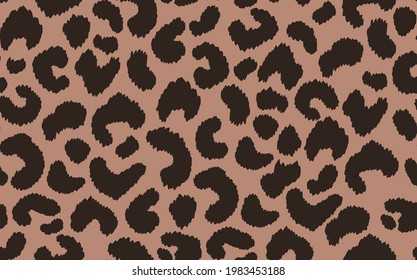 Abstract modern leopard seamless pattern. Animals trendy background. Beige and black decorative vector stock illustration for print, card, postcard, fabric, textile. Modern ornament of stylized skin.
