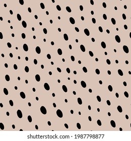 Abstract modern leopard seamless pattern. Animals trendy background. Beige and black decorative vector stock illustration for print, card, postcard, fabric, textile. Modern ornament of stylized skin.