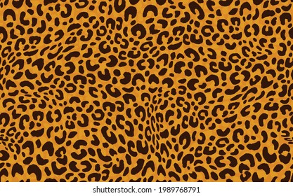 Abstract modern leopard seamless pattern. Animals trendy background. Orange and brown decorative vector stock illustration for print, card, postcard, fabric, textile. Modern ornament of stylized skin.