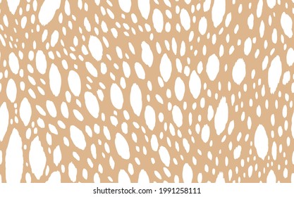 Abstract modern leopard seamless pattern. Animals trendy background. Beige and black decorative vector stock illustration for print, card, postcard, fabric, textile. Modern ornament of stylized skin.