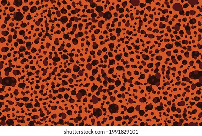 Abstract modern leopard seamless pattern. Animals trendy background. Black and brown decorative vector stock illustration for print, card, postcard, fabric, textile. Modern ornament of stylized skin.