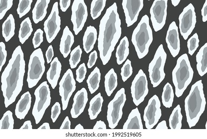 Abstract modern leopard seamless pattern. Animals trendy background. Grey decorative vector stock illustration for print, card, postcard, fabric, textile. Modern ornament of stylized skin.
