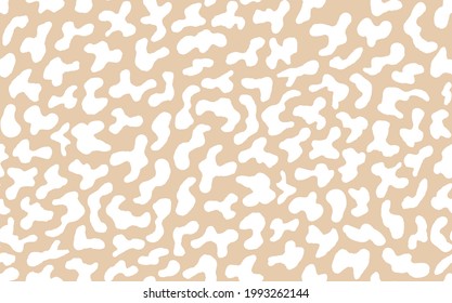 Abstract modern leopard seamless pattern. Animals trendy background. Beige and white decorative vector stock illustration for print, card, postcard, fabric, textile. Modern ornament of stylized skin.