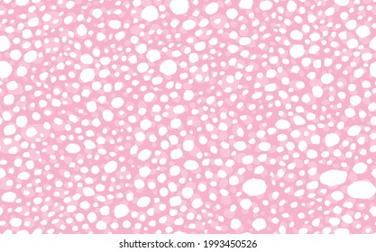 Abstract modern leopard seamless pattern. Animals trendy background. Pink and white decorative vector stock illustration for print, card, postcard, fabric, textile. Modern ornament of stylized skin.