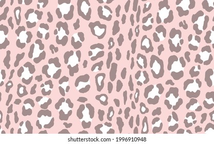 Abstract modern leopard seamless pattern. Animals trendy background. Pink and white decorative vector stock illustration for print, card, postcard, fabric, textile. Modern ornament of stylized skin.