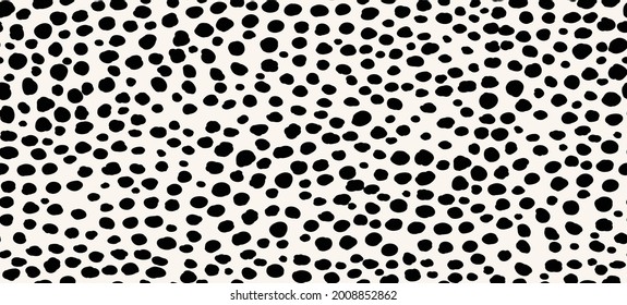 Abstract modern leopard seamless pattern. Animals trendy background. Black and white decorative vector stock illustration for print, card, postcard, fabric, textile. Modern ornament of stylized skin.