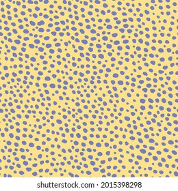 Abstract modern leopard seamless pattern. Animals trendy background. Yellow and blue decorative vector stock illustration for print, card, postcard, fabric, textile. Modern ornament of stylized skin.