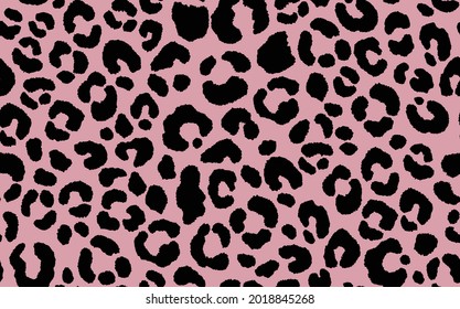 Abstract modern leopard seamless pattern. Animals trendy background. Beige and black decorative vector stock illustration for print, card, postcard, fabric, textile. Modern ornament of stylized skin.