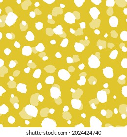 Abstract modern leopard seamless pattern. Animals trendy background. Beige and white decorative vector stock illustration for print, card, postcard, fabric, textile. Modern ornament of stylized skin.