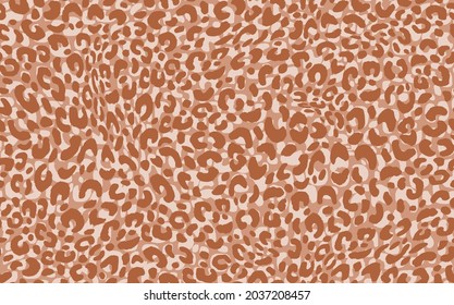 Abstract modern leopard seamless pattern. Animals trendy background. Beige and brown decorative vector stock illustration for print, card, postcard, fabric, textile. Modern ornament of stylized skin.