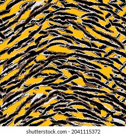 Abstract modern leopard seamless pattern. Animals trendy background. Beige and black decorative vector stock illustration for print, card, postcard, fabric, textile. Modern ornament of stylized skin.