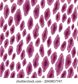 Abstract modern leopard seamless pattern. Animals trendy background. Pink and white decorative vector stock illustration for print, card, postcard, fabric, textile. Modern ornament of stylized skin.