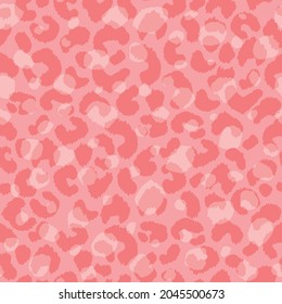 Abstract modern leopard seamless pattern. Animals trendy background. Pink decorative vector stock illustration for print, card, postcard, fabric, textile. Modern ornament of stylized skin.