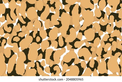 Abstract modern leopard seamless pattern. Animals trendy background. Beige decorative vector stock illustration for print, card, postcard, fabric, textile. Modern ornament of stylized skin.