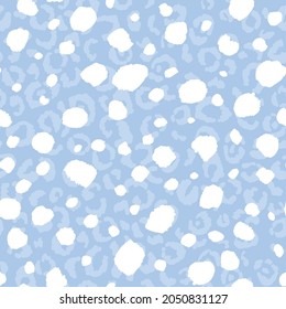 Abstract modern leopard seamless pattern. Animals trendy background. Blue and black decorative vector stock illustration for print, card, postcard, fabric, textile. Modern ornament of stylized skin.