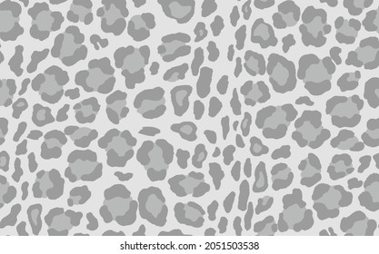 Abstract modern leopard seamless pattern. Animals trendy background. Grey decorative vector stock illustration for print, card, postcard, fabric, textile. Modern ornament of stylized skin.