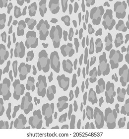 Abstract modern leopard seamless pattern. Animals trendy background. Grey decorative vector stock illustration for print, card, postcard, fabric, textile. Modern ornament of stylized skin.