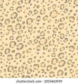 Abstract modern leopard seamless pattern. Animals trendy background. Beige and black decorative vector stock illustration for print, card, postcard, fabric, textile. Modern ornament of stylized skin.