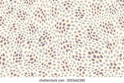 Abstract modern leopard seamless pattern. Animals trendy background. Beige and brown decorative vector stock illustration for print, card, postcard, fabric, textile. Modern ornament of stylized skin.