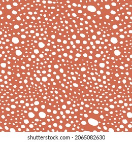 Abstract modern leopard seamless pattern. Animals trendy background. Brown and white decorative vector stock illustration for print, card, postcard, fabric, textile. Modern ornament of stylized skin.