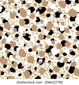 Abstract modern leopard seamless pattern. Animals trendy background. White and beige decorative vector stock illustration for print, card, postcard, fabric, textile. Modern ornament of stylized skin.