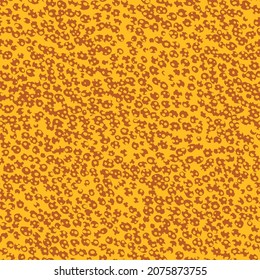 Abstract modern leopard seamless pattern. Animals trendy background. Yellow and brown decorative vector stock illustration for print, card, postcard, fabric, textile. Modern ornament of stylized skin.