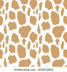 Abstract modern leopard seamless pattern. Animals trendy background. Brown and white decorative vector stock illustration for print, card, postcard, fabric, textile. Modern ornament of stylized skin.