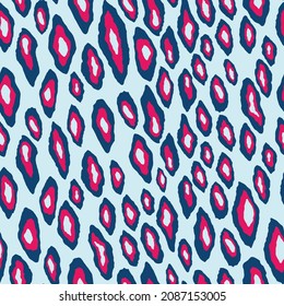 Abstract modern leopard seamless pattern. Animals trendy background. Color decorative vector stock illustration for print, card, postcard, fabric, textile. Modern ornament of stylized skin.