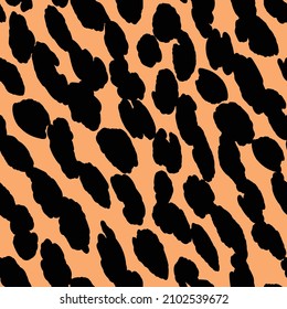 Abstract modern leopard seamless pattern. Animals trendy background. Color decorative vector stock illustration for print, card, postcard, fabric, textile. Modern ornament of stylized skin.