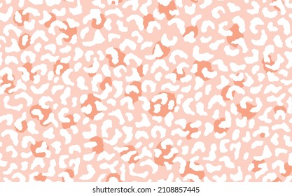 Abstract modern leopard seamless pattern. Animals trendy background. Beige and white decorative vector stock illustration for print, card, postcard, fabric, textile. Modern ornament of stylized skin.