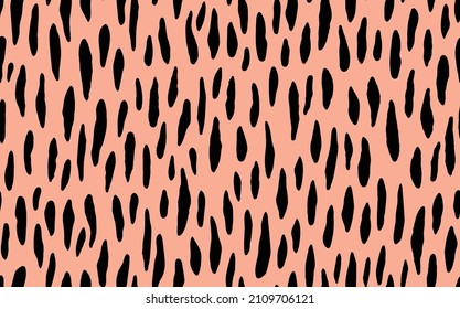 Abstract modern leopard seamless pattern. Animals trendy background. Beige and black decorative vector stock illustration for print, card, postcard, fabric, textile. Modern ornament of stylized skin.