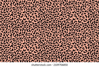 Abstract modern leopard seamless pattern. Animals trendy background. Beige and black decorative vector stock illustration for print, card, postcard, fabric, textile. Modern ornament of stylized skin.