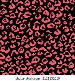 Abstract modern leopard seamless pattern. Animals trendy background. Color decorative vector stock illustration for print, card, postcard, fabric, textile. Modern ornament of stylized skin.
