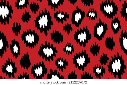 Abstract modern leopard seamless pattern. Animals trendy background. Color decorative vector stock illustration for print, card, postcard, fabric, textile. Modern ornament of stylized skin.