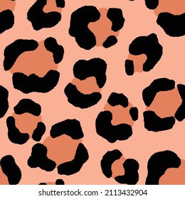 Abstract modern leopard seamless pattern. Animals trendy background. Color decorative vector stock illustration for print, card, postcard, fabric, textile. Modern ornament of stylized skin.