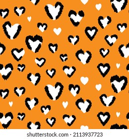 Abstract modern leopard seamless pattern. Animals trendy background. Color decorative vector stock illustration for print, card, postcard, fabric, textile. Modern ornament of stylized skin.