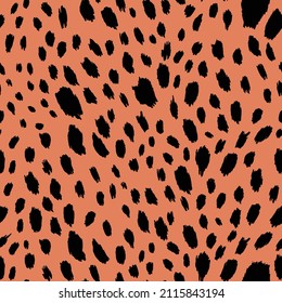 Abstract modern leopard seamless pattern. Animals trendy background. Color decorative vector stock illustration for print, card, postcard, fabric, textile. Modern ornament of stylized skin.