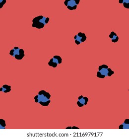 Abstract modern leopard seamless pattern. Animals trendy background. Color decorative vector stock illustration for print, card, postcard, fabric, textile. Modern ornament of stylized skin.