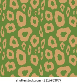 Abstract modern leopard seamless pattern. Animals trendy background. Color decorative vector stock illustration for print, card, postcard, fabric, textile. Modern ornament of stylized skin.