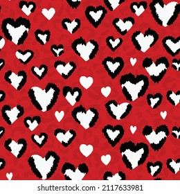 Abstract modern leopard seamless pattern. Animals trendy background. Color decorative vector stock illustration for print, card, postcard, fabric, textile. Modern ornament of stylized skin.