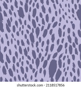 Abstract modern leopard seamless pattern. Animals trendy background. Violet decorative vector stock illustration for print, card, postcard, fabric, textile. Modern ornament of stylized skin.