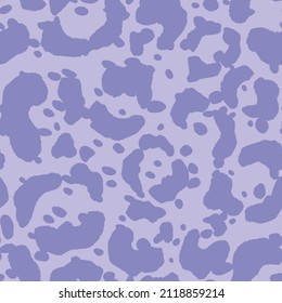 Abstract modern leopard seamless pattern. Animals trendy background. Violet decorative vector stock illustration for print, card, postcard, fabric, textile. Modern ornament of stylized skin.